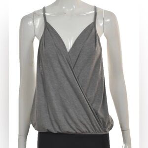 TOBI CHARCOAL GRAY WRAP CAMISOLE TANK LIGHTWEIGHT ADJUSTABLE STRAP SZ S NWOT